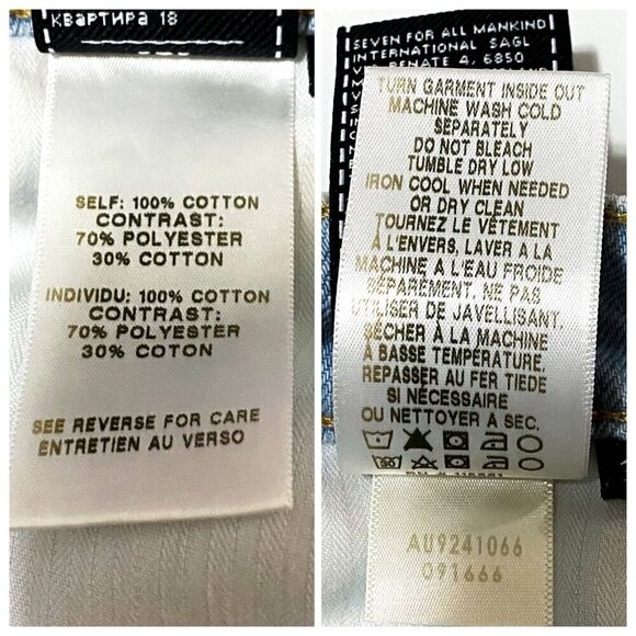 7 For All Mankind Fringed Denim Mini Skirt, Size 32 (jean sizing), New with tag - Picture 8 of 16